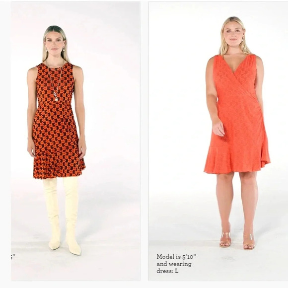 Cabi Playday Flip Dress SZ Medium 6370 Dotted Bouquet Mesh Reversible New Nwt - Picture 3 of 15